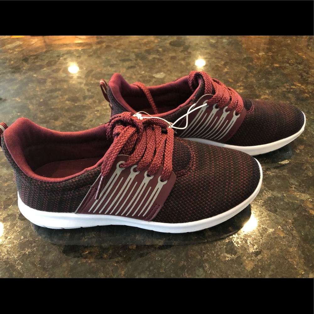 Boys Burgundy Sneakers- Size 2